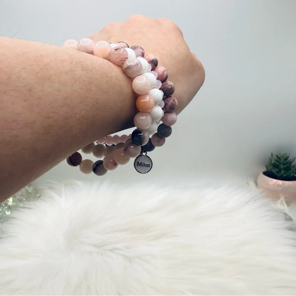 “Mom” Arm Candy Beaded Bracelet
